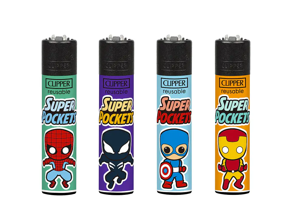 Encendedor Clipper Recargable Super Pockets  – Diseño Surtido (Unidad) 3
