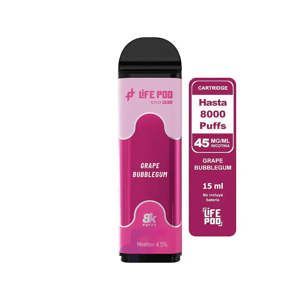 Eco Pro Cartrige 8000 4,5%/45Mg - Life Pod (Sabor a elección) 33