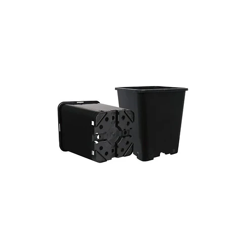 Pack Maceta Cuadrada Negra 11Lt 