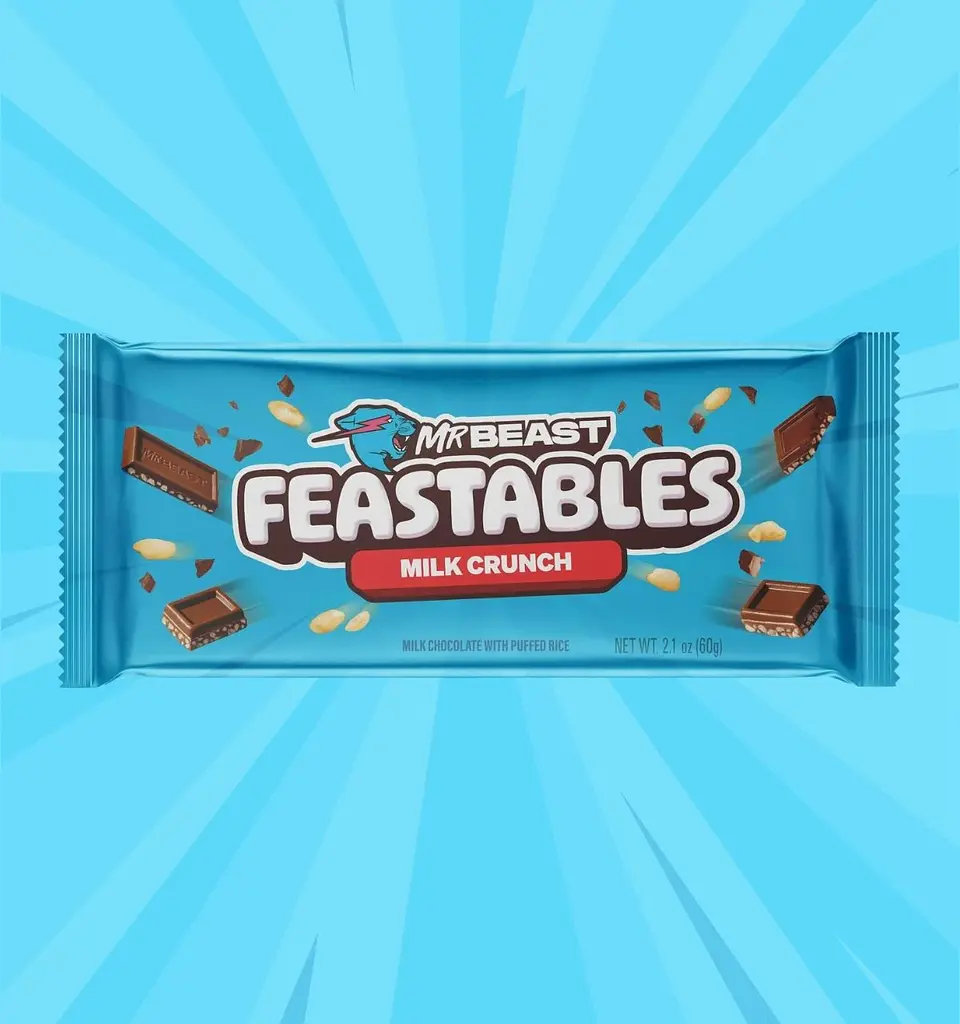 Mr. Beast Feastables Milk Crunch Chocolate Barra 60Gr 2