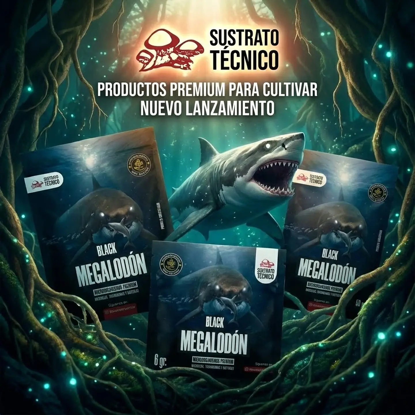 BLACK MEGALODÓN-SUSTRATO TÉCNICO (6 g/50 g/200 g/1 kg) 5