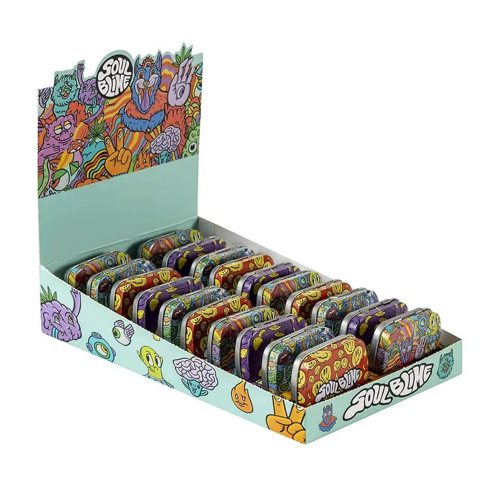Contenedor Metálico Diseños Mix Display 20U (Tapa a elección) -Soulblime 1
