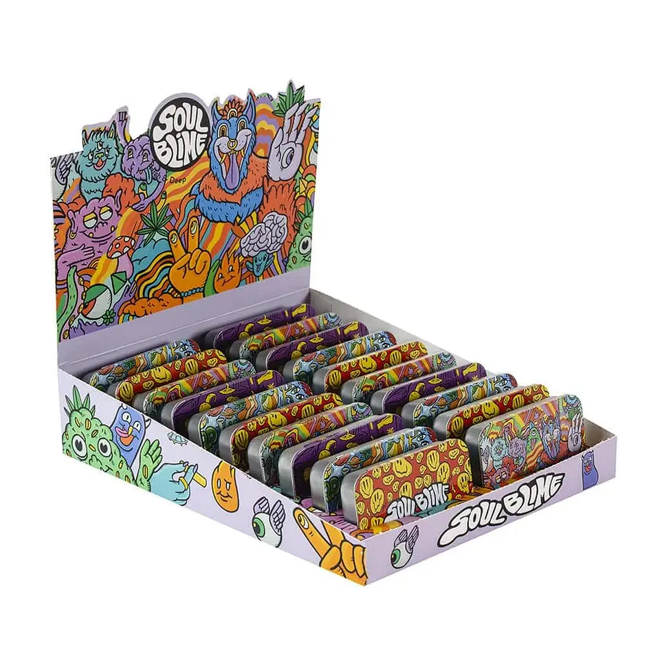 Contenedor Metálico Diseños Mix Display 20U (Tapa a elección) -Soulblime 2