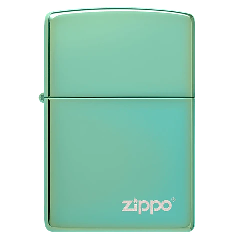 Encendedor High Polish Green Lasered -Zippo