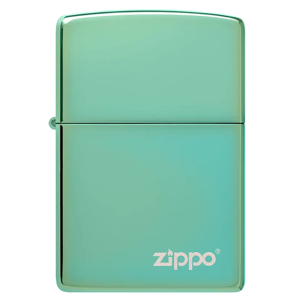 Encendedor High Polish Green Lasered -Zippo 1