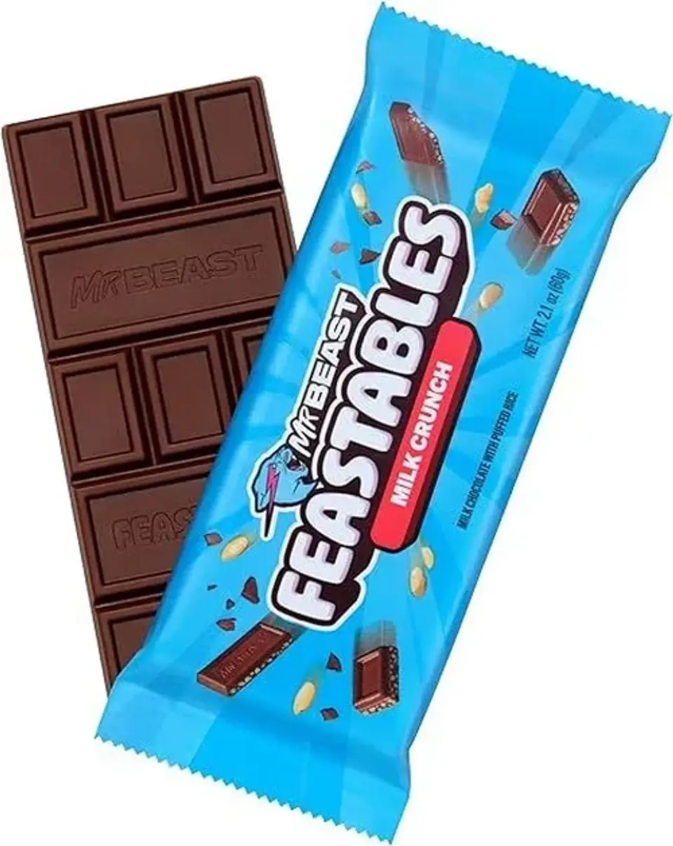 Mr. Beast Feastables Milk Crunch Chocolate Barra 60Gr 1