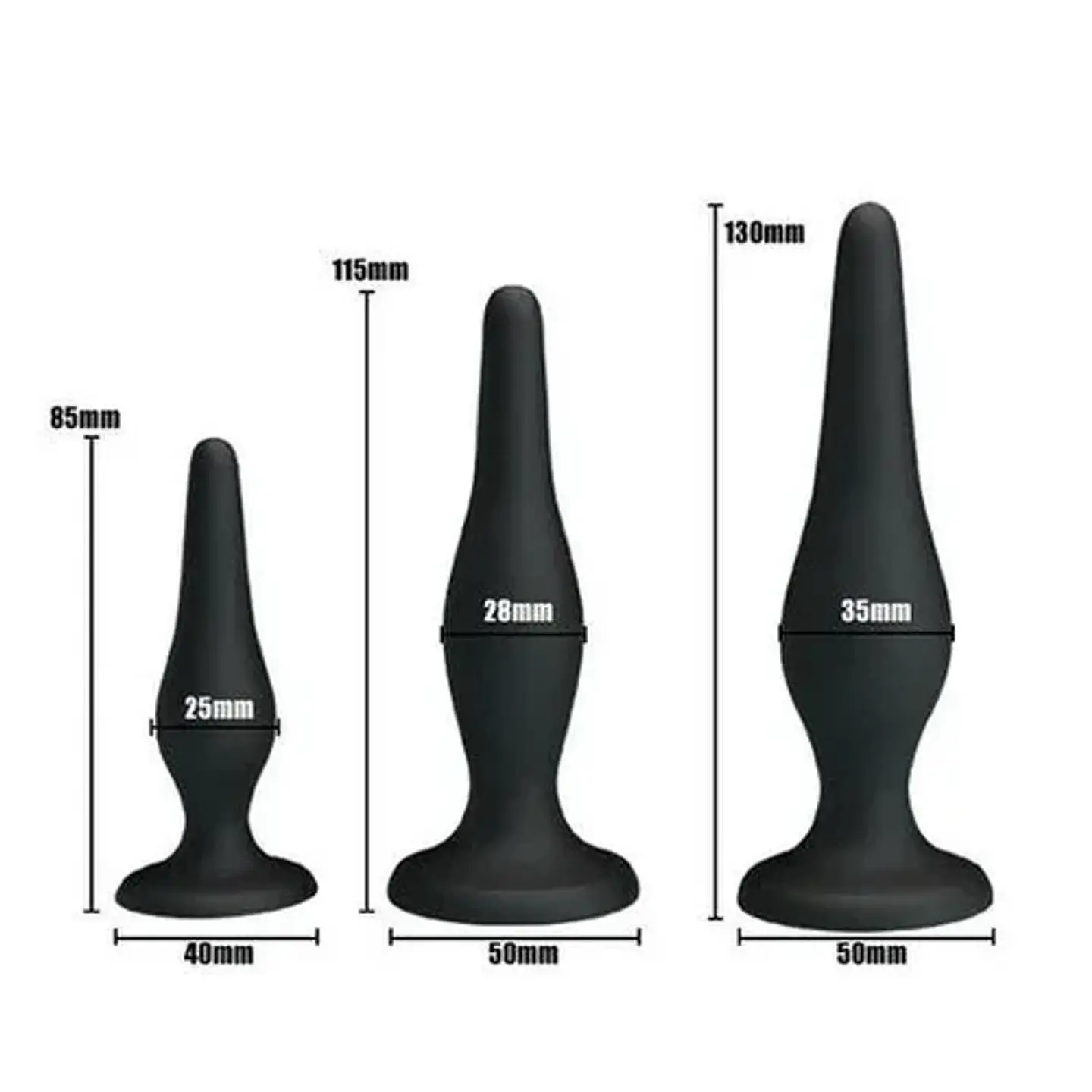 Kit Anal 3 Piezas Negro 2