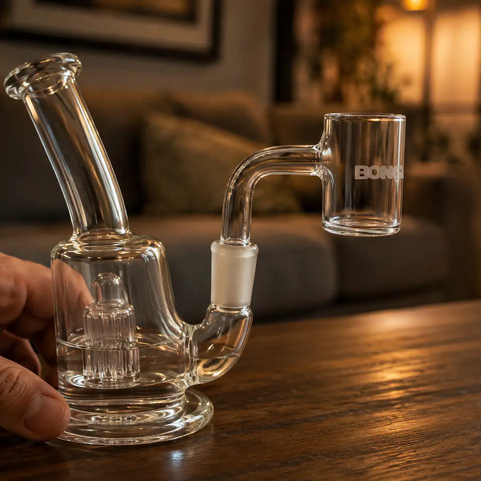 Banger de Cuarzo Crystal Heat Macho 90° 14mm - Bonglab 4