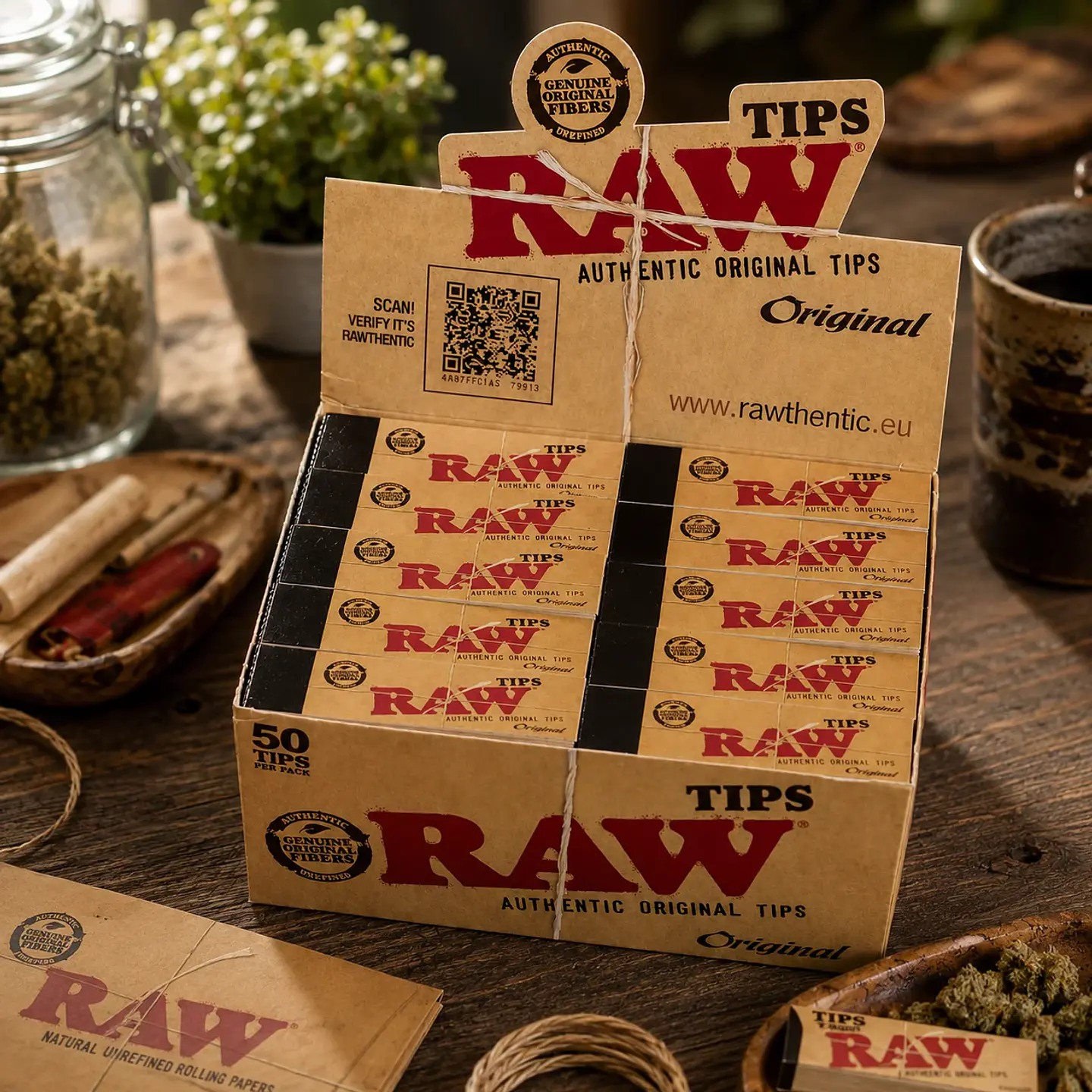 Tips Original de Cartón (Unidad / Display 50U) -Raw 4