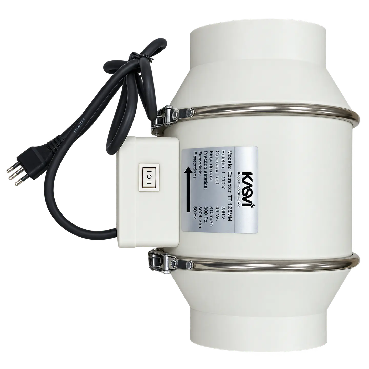 Extractor de Aire TT 125mm 312 m³/h con Cable - Kasvi 4