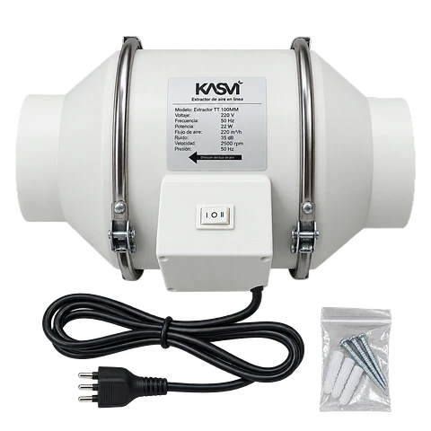 Extractor de Aire TT 150mm 540 m³/h con Cable - Kasvi