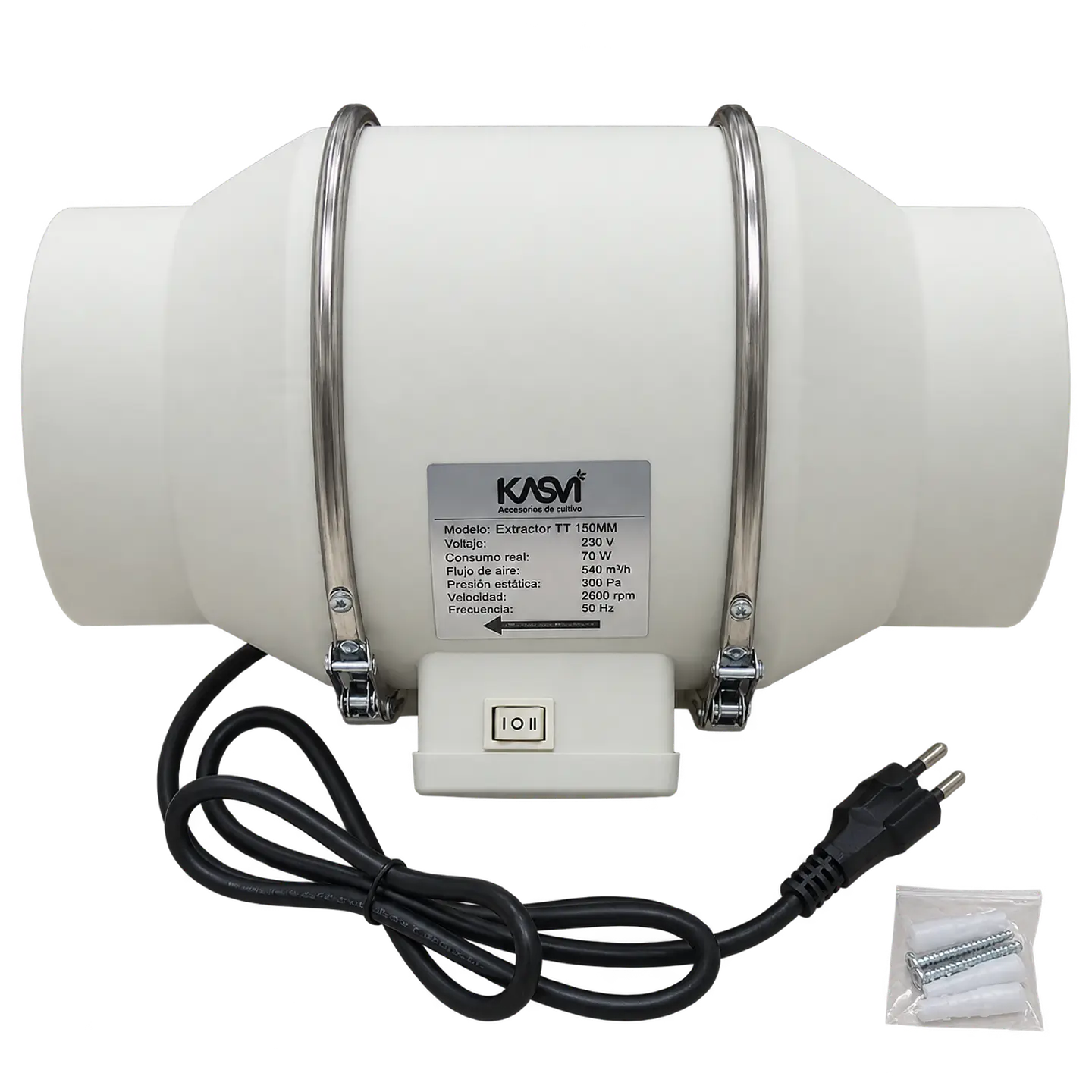 Extractor de Aire TT 150mm 540 m³/h con Cable - Kasvi 6