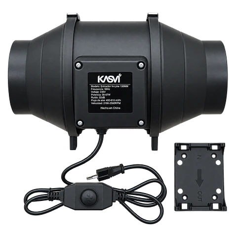 Extractor de Aire TT Pro 125mm 2 Velocidades 482-610 m³/h - Kasvi