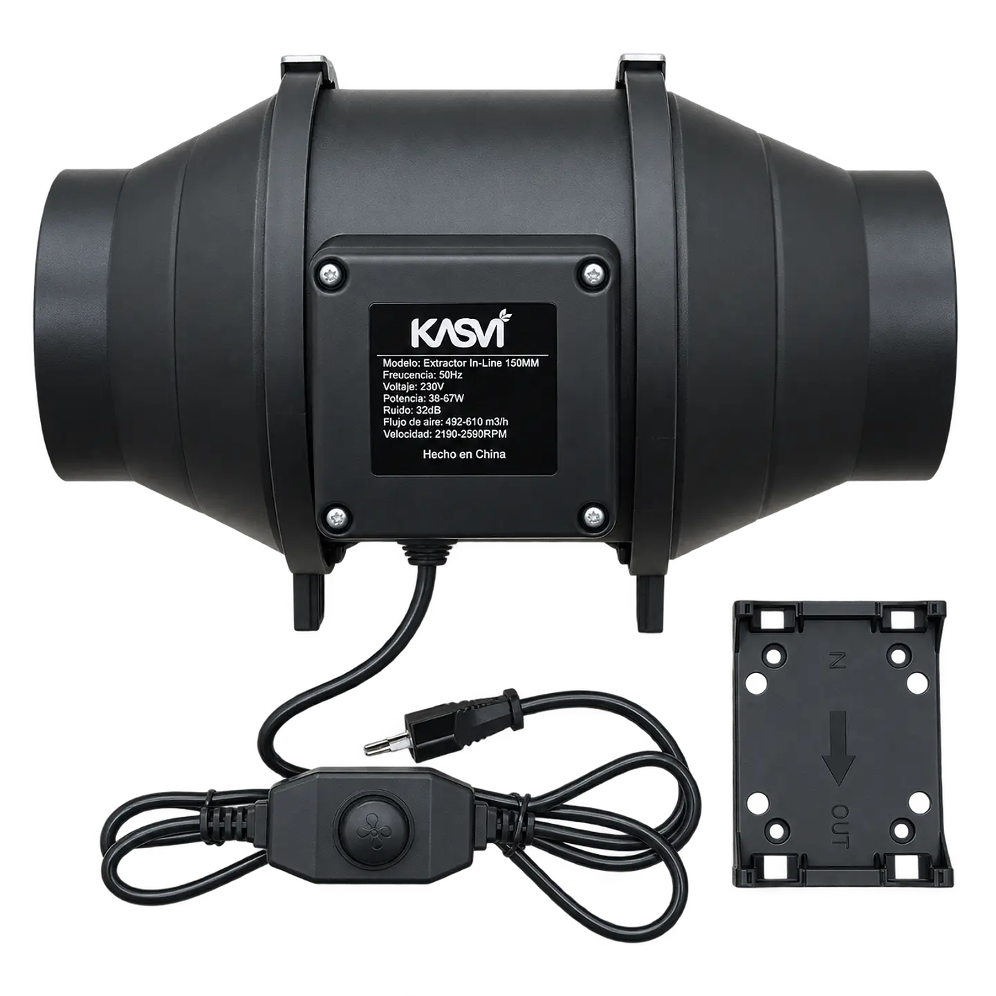 Extractor de Aire TT Pro 125mm 2 Velocidades 482-610 m³/h - Kasvi 2