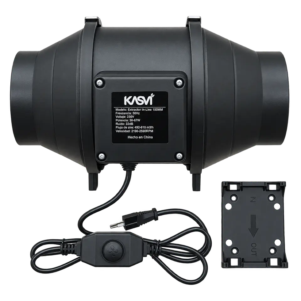 Extractor de Aire TT Pro 125mm 2 Velocidades 482-610 m³/h - Kasvi 2