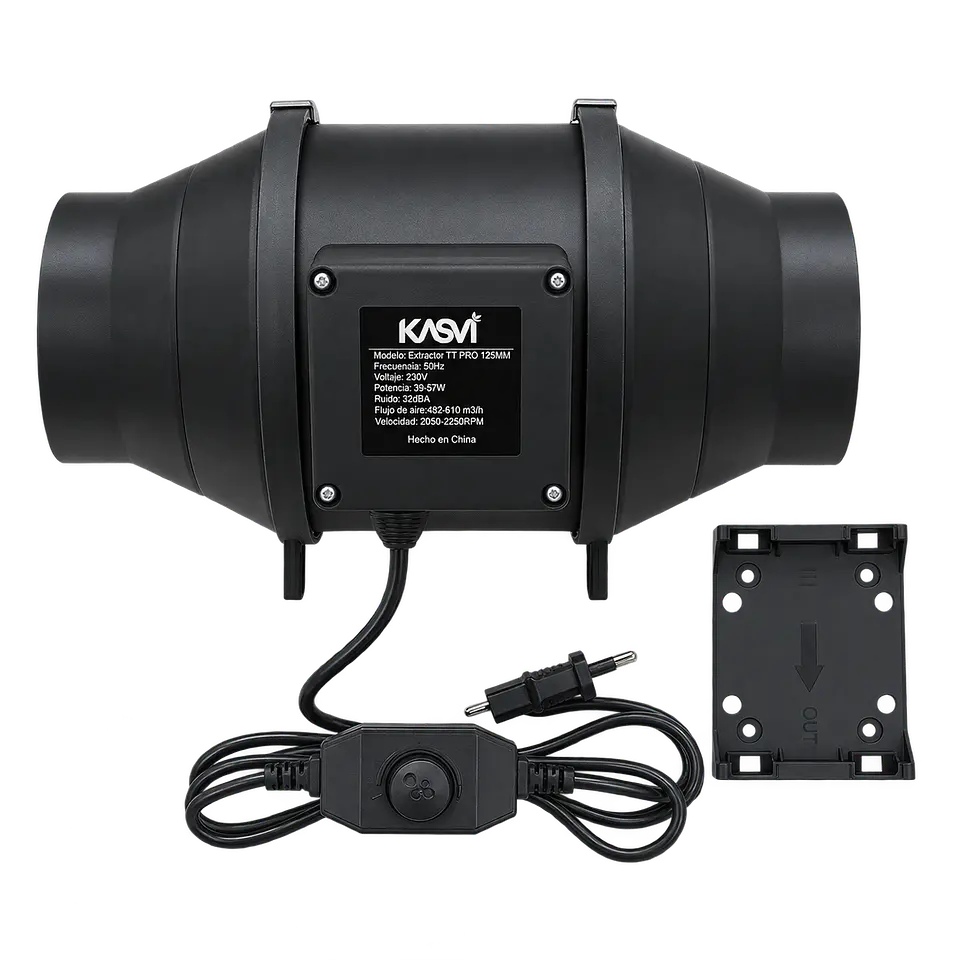 Extractor de Aire TT Pro 125mm 2 Velocidades 482-610 m³/h - Kasvi 3