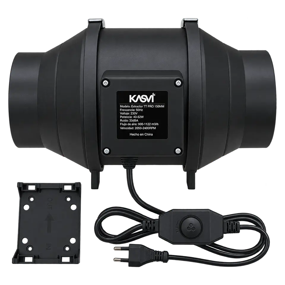 Extractor de Aire TT Pro 150mm 2 Velocidades 900-1122 m³/h - Kasvi 7