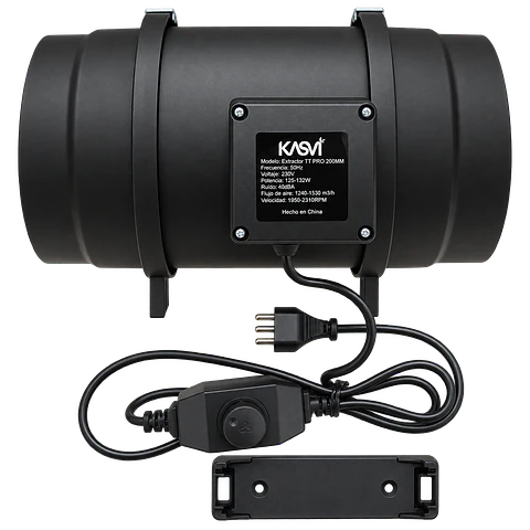 Extractor de Aire TT Pro 200mm 2 Velocidades 1240-1530 m³/h - Kasvi