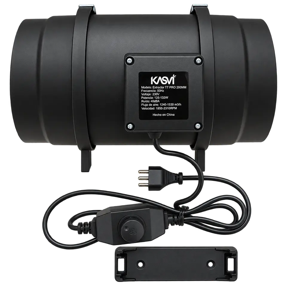 Extractor de Aire TT Pro 200mm 2 Velocidades 1240-1530 m³/h - Kasvi 2