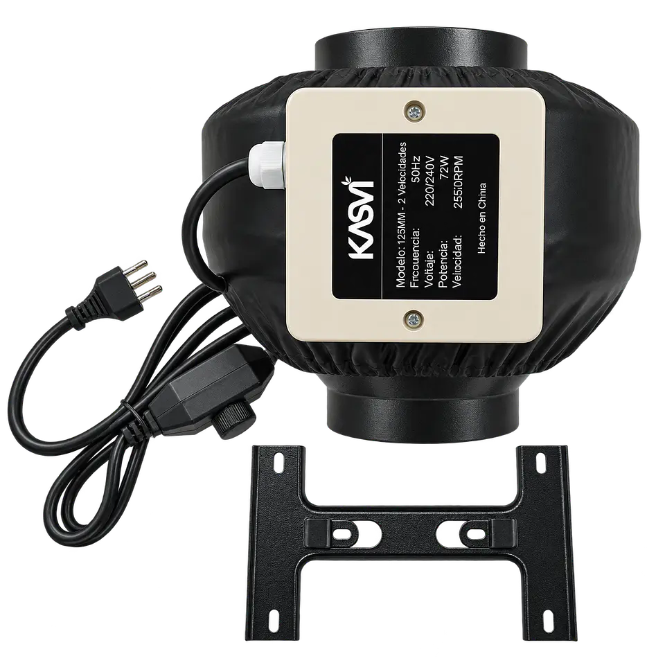Extractor de Aire VK 125mm 2 Velocidades 72W con Cable - Kasvi 6
