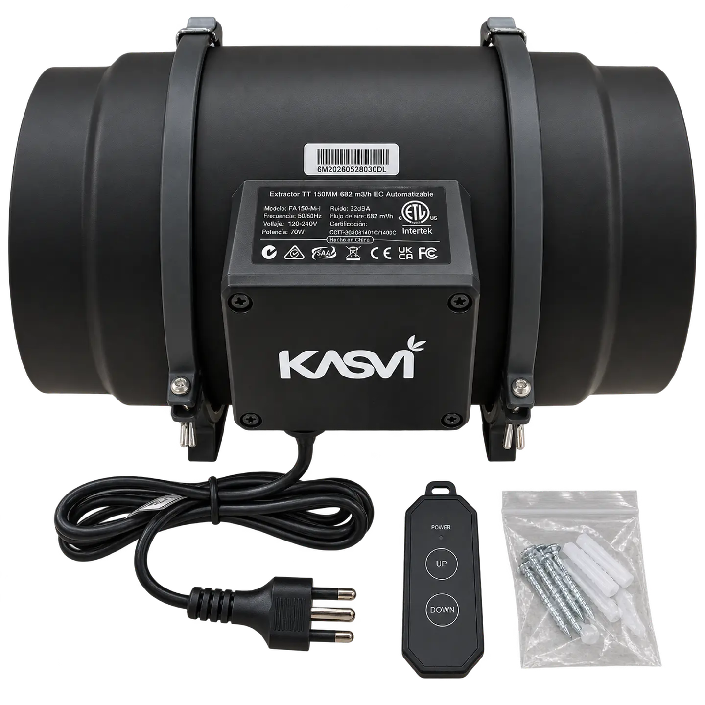 Extractor de Aire TT EC 150mm 682 m³/h Automatizable - Kasvi 8