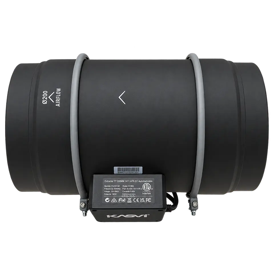 Extractor de Aire TT EC 200mm 1411 m³/h Automatizable - Kasvi 5