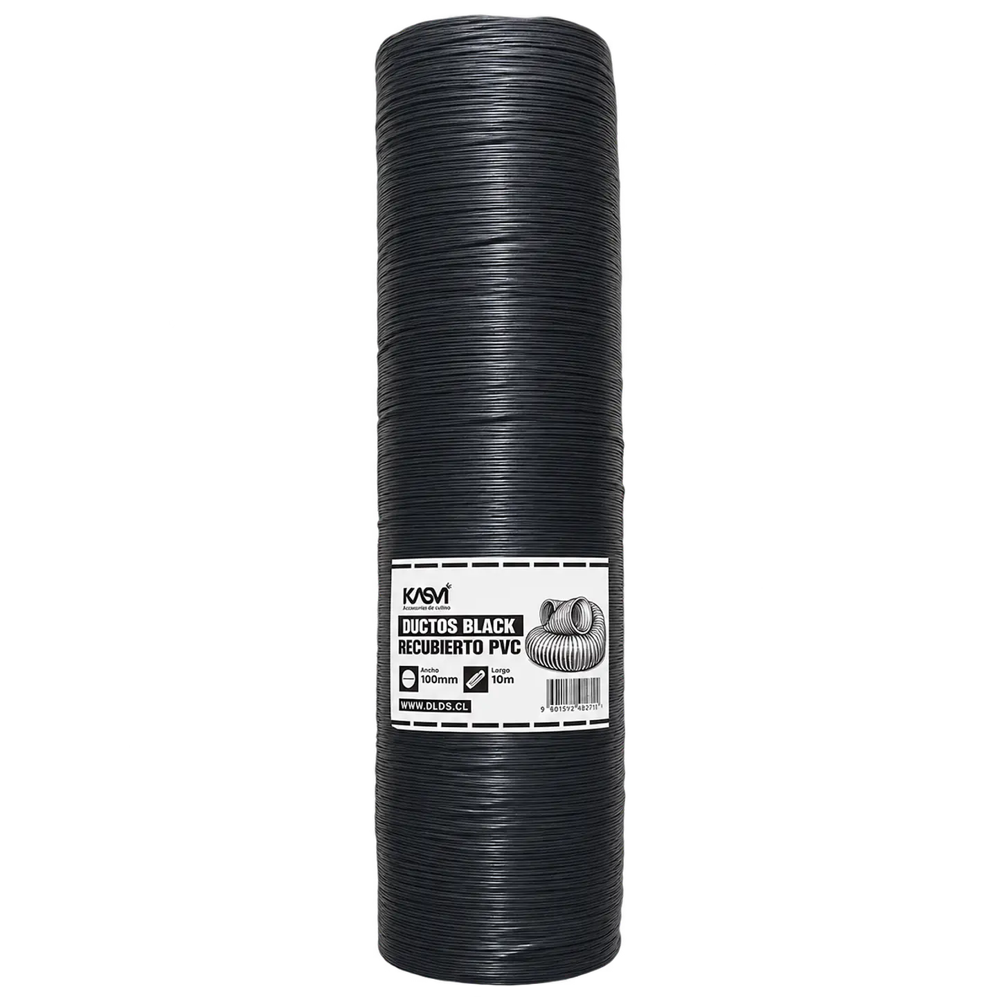 Ducto Black Recubierto en PVC 100 mm 10 m - Kasvi 1
