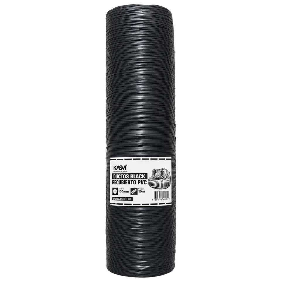 Ducto Black Recubierto en PVC 100 mm 10 m - Kasvi 1