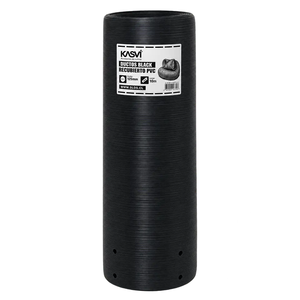 Ducto Black Recubierto en PVC 125 mm 10 m - Kasvi 2