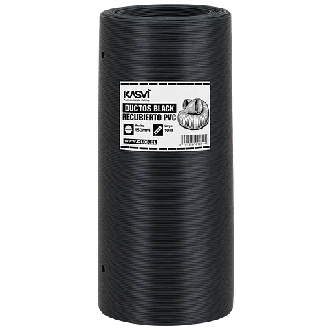 Ducto Black Recubierto en PVC 150 mm 10 m - Kasvi