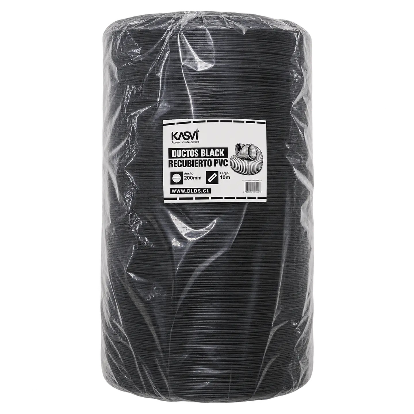 Ducto Black Recubierto en PVC 200 mm 10 m - Kasvi 1
