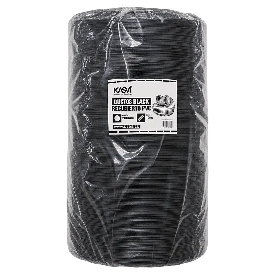Ducto Black Recubierto en PVC 200 mm 10 m - Kasvi 1