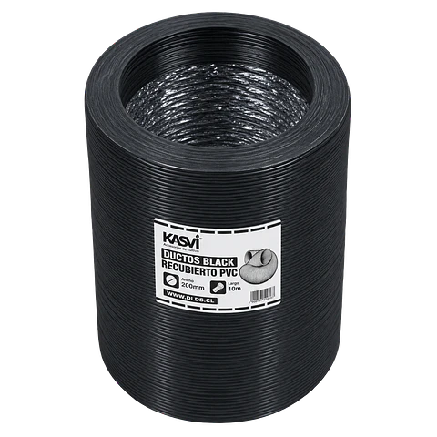 Ducto Black Recubierto en PVC 200 mm 10 m - Kasvi