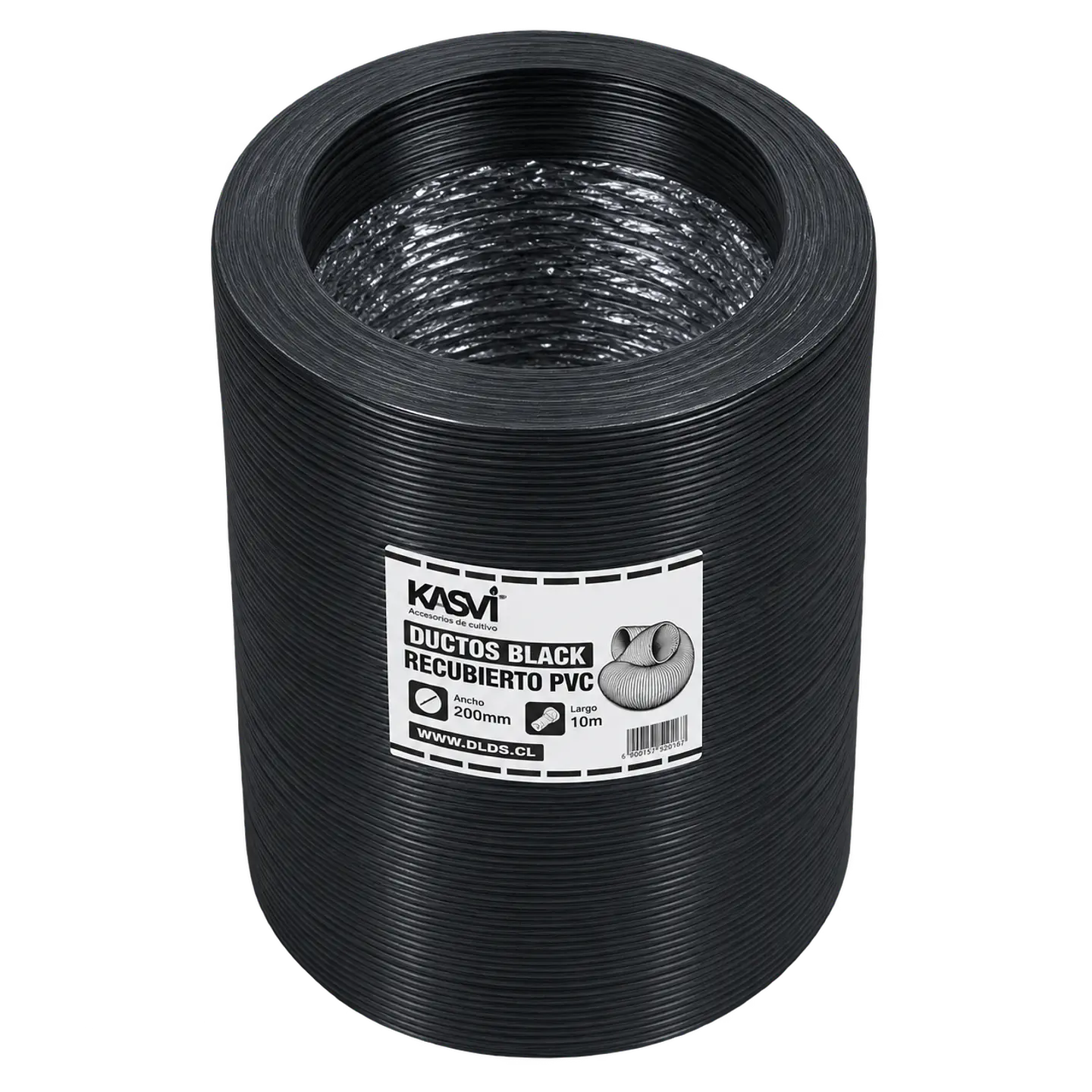 Ducto Black Recubierto en PVC 200 mm 10 m - Kasvi 2