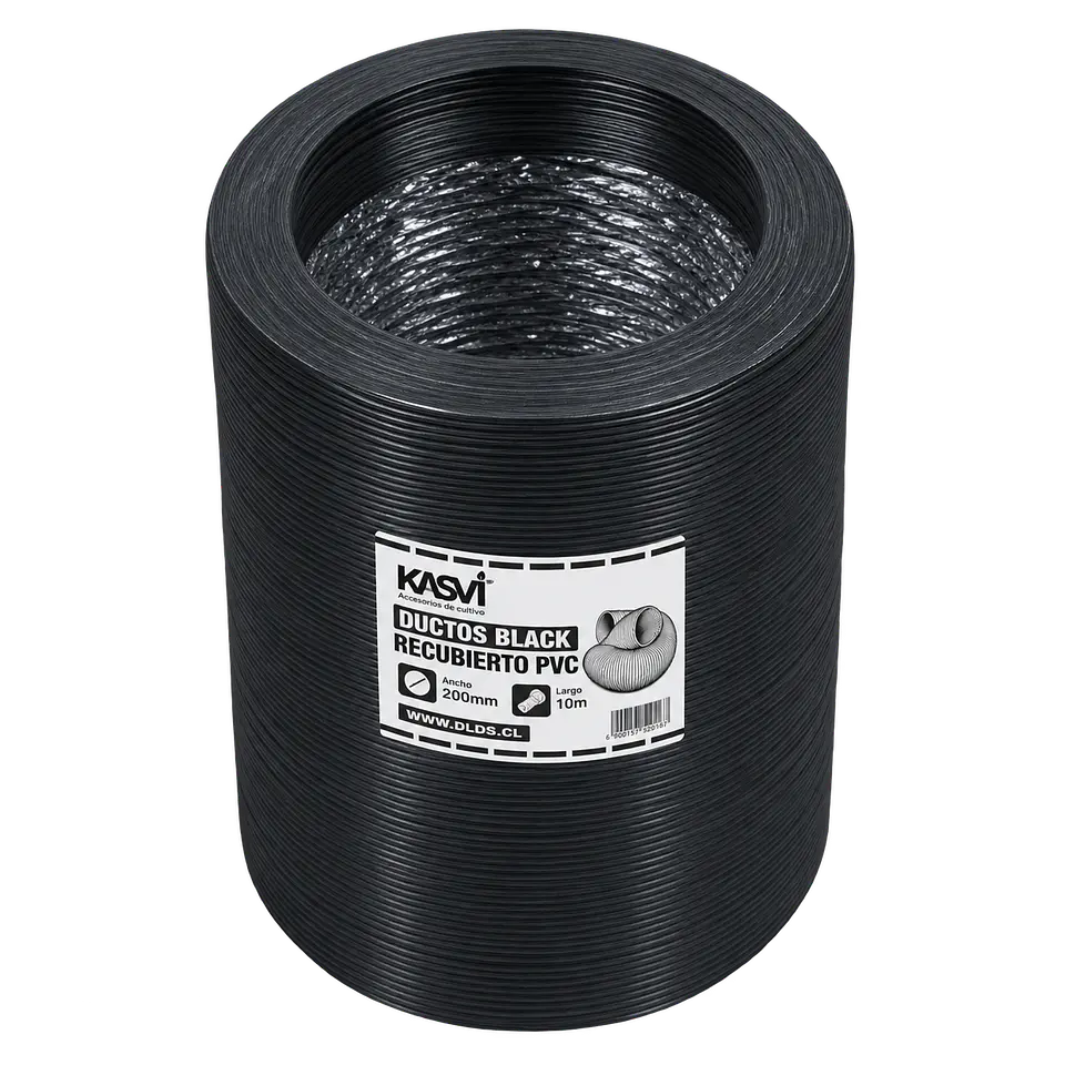 Ducto Black Recubierto en PVC 200 mm 10 m - Kasvi 2