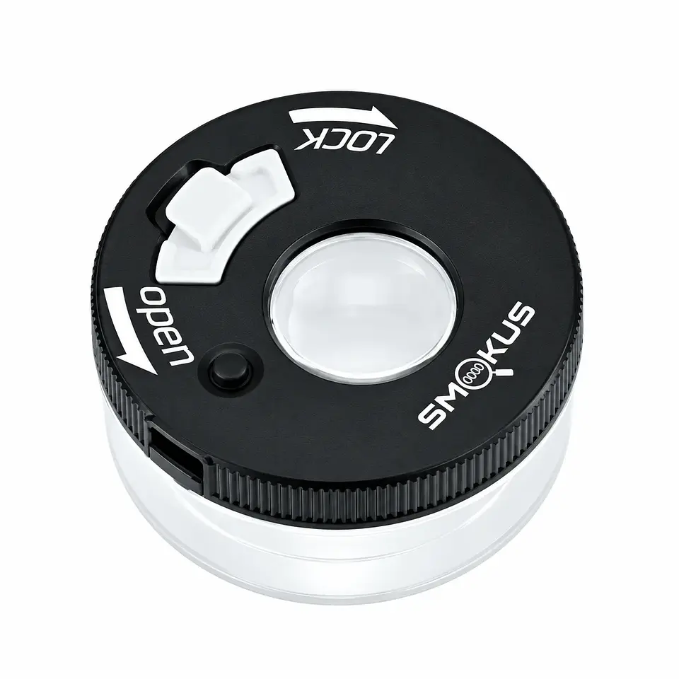 CONTENEDOR HERMETICO CON LUPA - SMOKUS FOCUS (Color a elección) 5