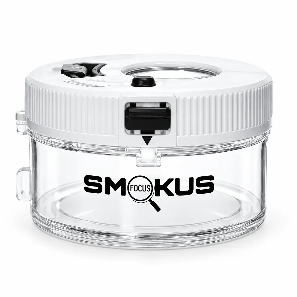 CONTENEDOR HERMETICO CON LUPA - SMOKUS FOCUS (Color a elección) 1