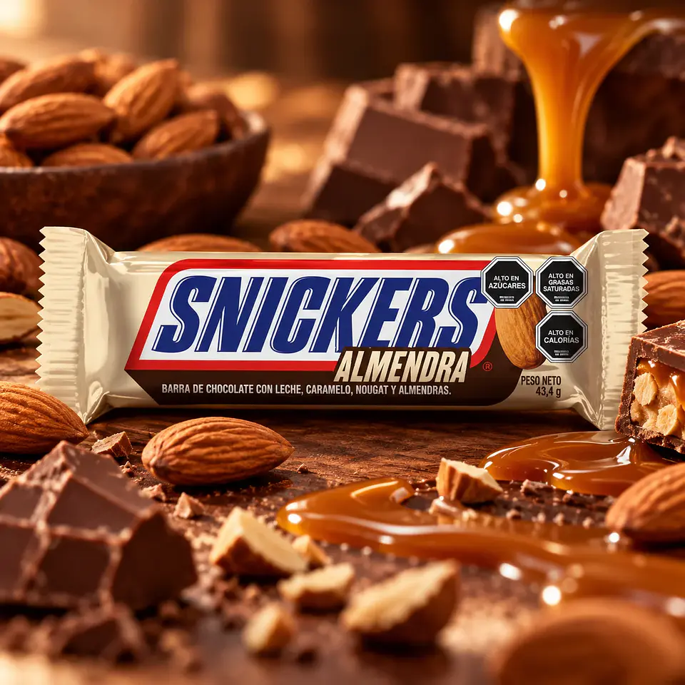 CHOCOLATE SNICKER CON ALMENDRAS 43 GR 2
