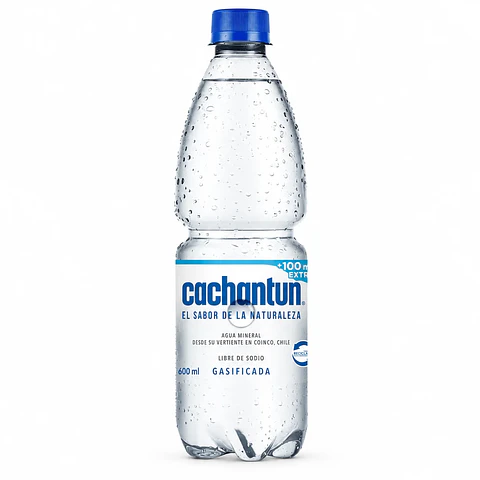 AGUA CACHANTÚN CON GAS 600cc