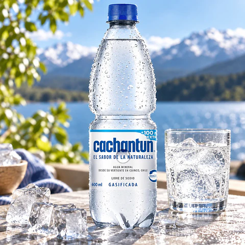 AGUA CACHANTÚN CON GAS 600cc