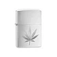 CHROME MARIJUANA LEAF DESIGN-ZIPPO  - Miniatura 1