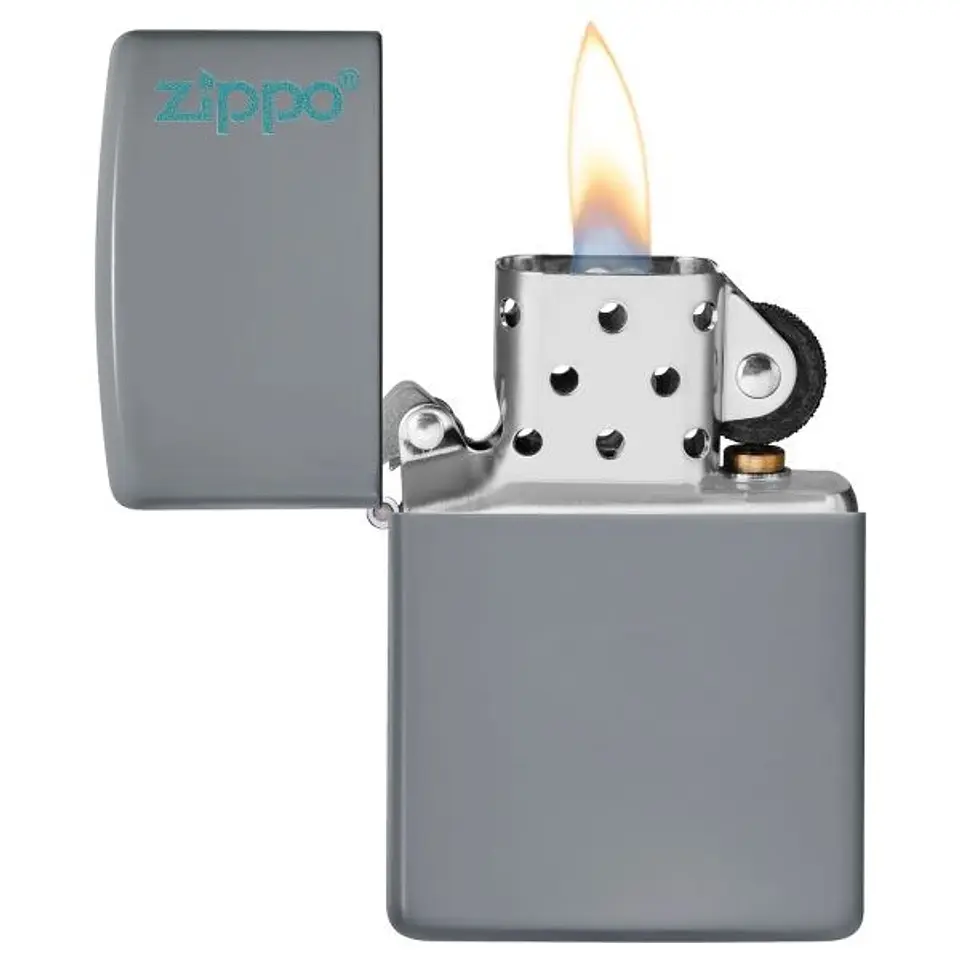 CLASSIC FLAT GREY LOGO-ZIPPO  1