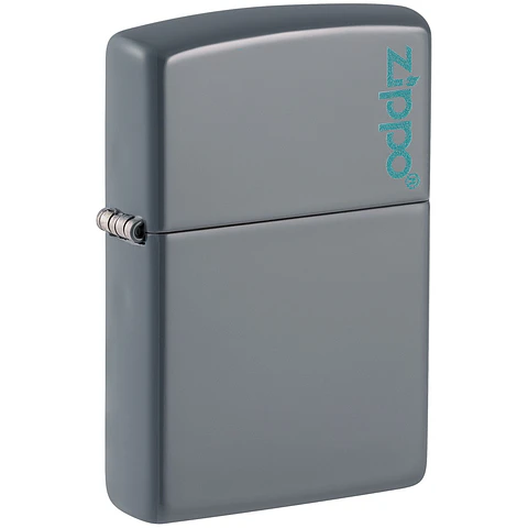 CLASSIC FLAT GREY LOGO-ZIPPO 