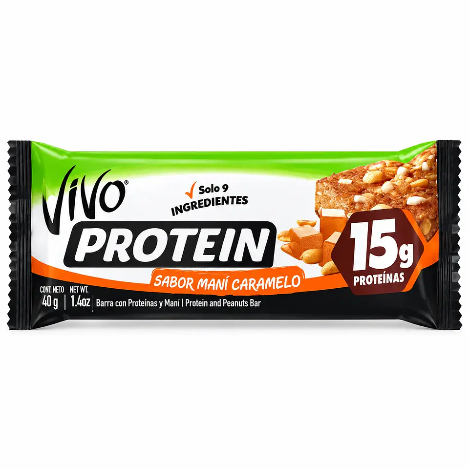 Barra Protein maní caramelo - Vivo 1