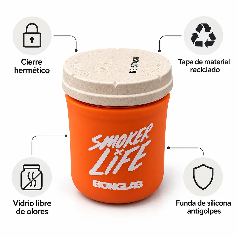 Jar 16Oz-Bonglab Re: Stash (Color a elección) 6