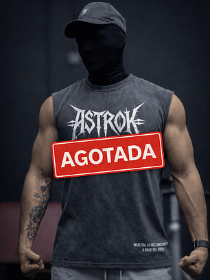 Boxy sin mangas (Acid wash) negro mate