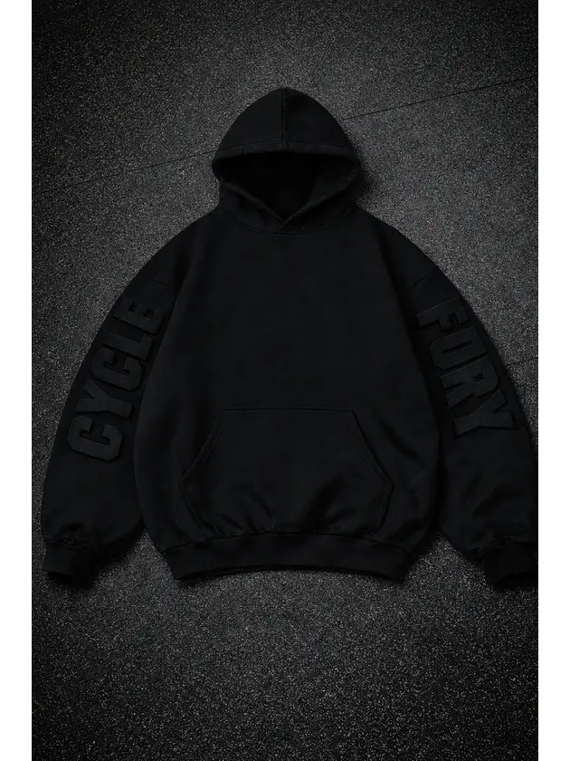 HOODIE 3D BLACK- CYCLE FURY 3