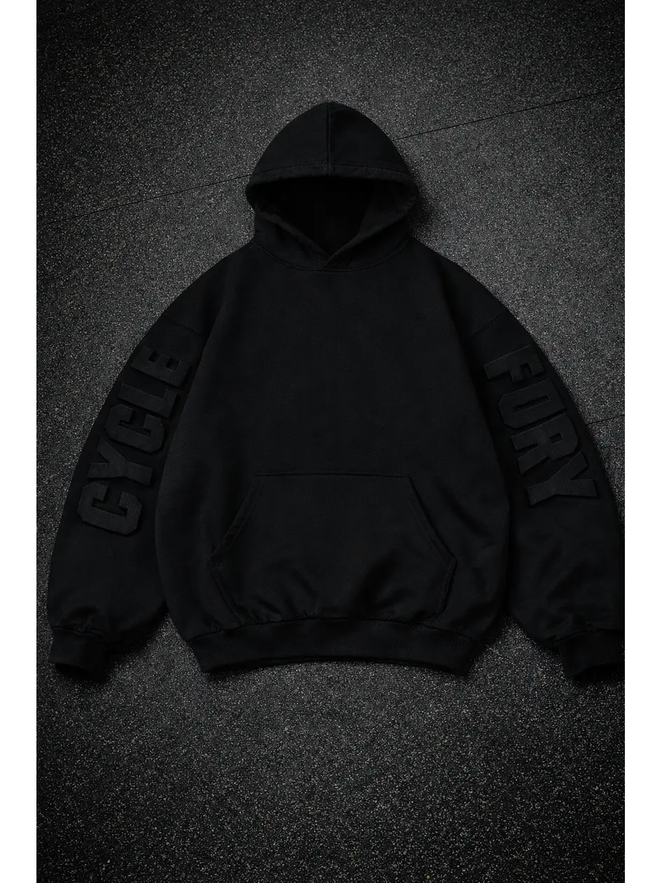 HOODIE 3D BLACK- CYCLE FURY 3