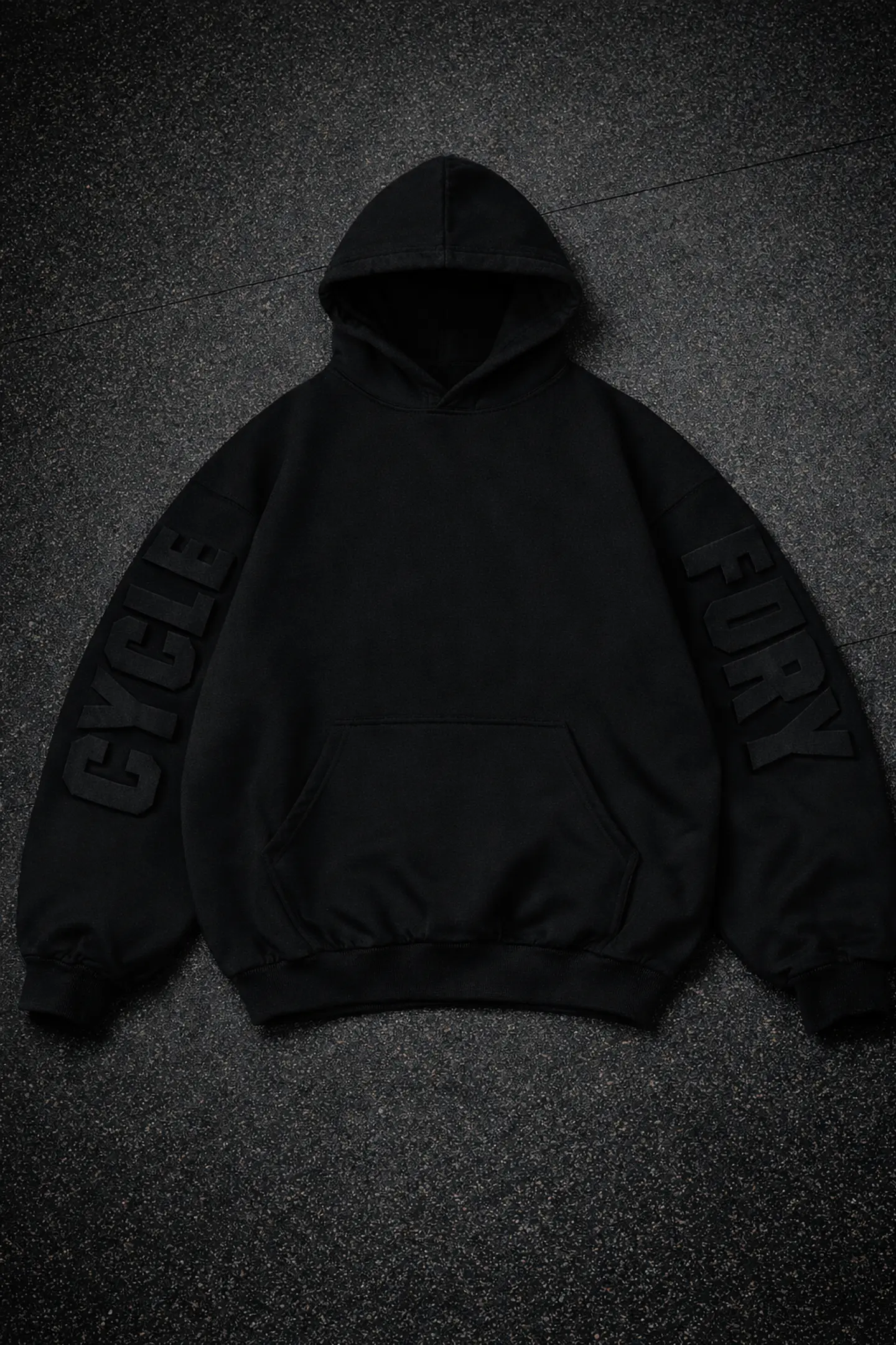 HOODIE 3D BLACK- CYCLE FURY 3