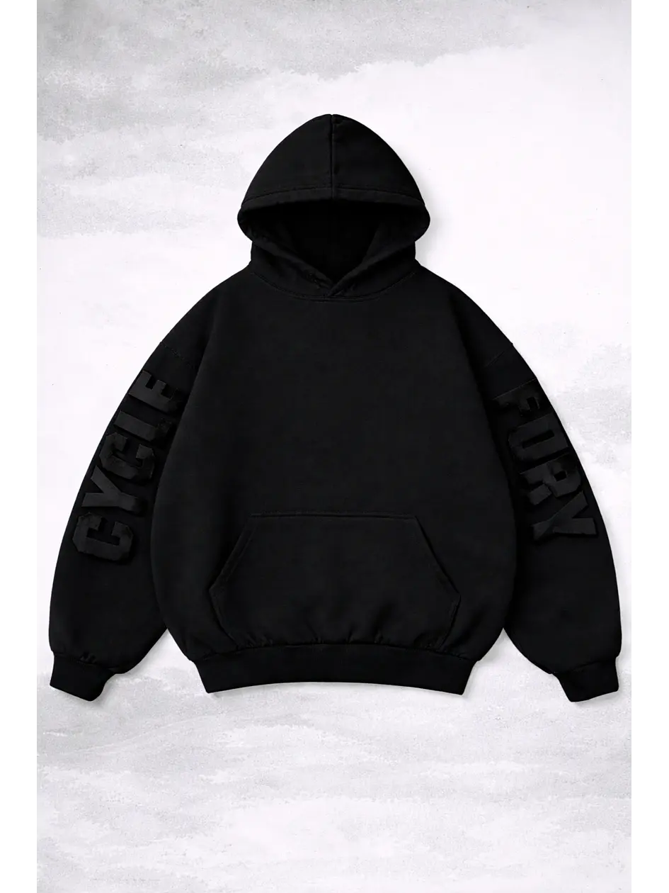 HOODIE 3D BLACK- CYCLE FURY 5